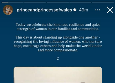 Kate Middleton, the Princess of Wales issues personal statement honouring women