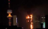 Massive fire ignites Kuwait city tower as Trump rebukes Starmer over Middle East turmoil