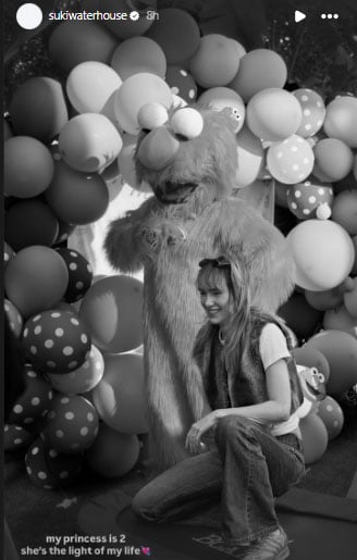 Suki Waterhouse gushes over her princess on special day