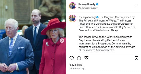 King Charles, Queen Camila mark Commonwealth Day with William, Kate