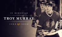 Chicago Blackhawks honour Troy Murray with tribute and moment of silence at united center