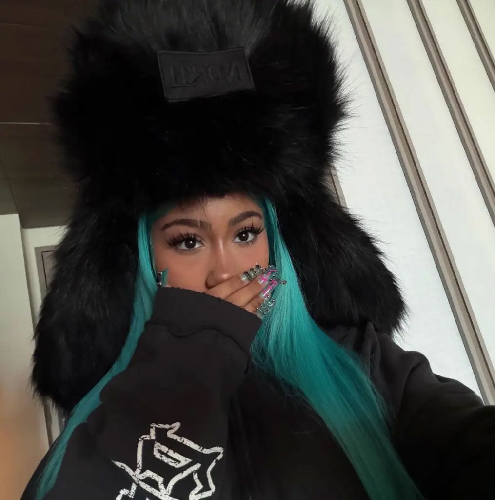 North West debuts new spiked manicure and nail piercings