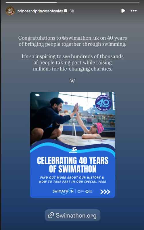 Prince William writes personal message for event supporting cancer research