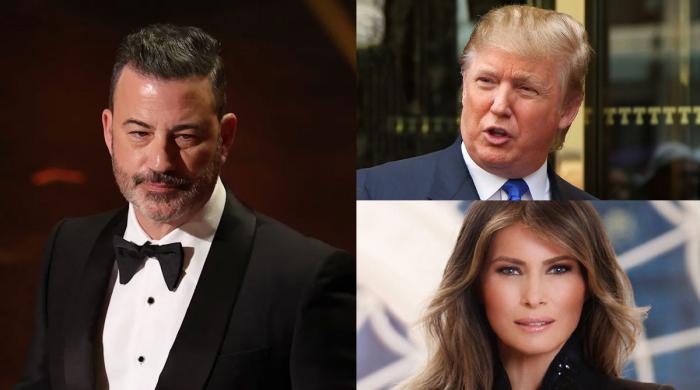 Jimmy Kimmel fires shots at Donald and Melania Trump while presenting at Oscars