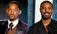 Will Smith reacts to Michael B. Jordan's first Oscar victory