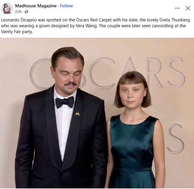 Leonardo DiCaprio brings girlfriend to Oscars, gets linked to Greta Thunberg
