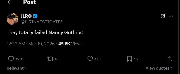 They totally failed Nancy Guthrie: Social media explodes as Savannah remains missing for nearly 50 days