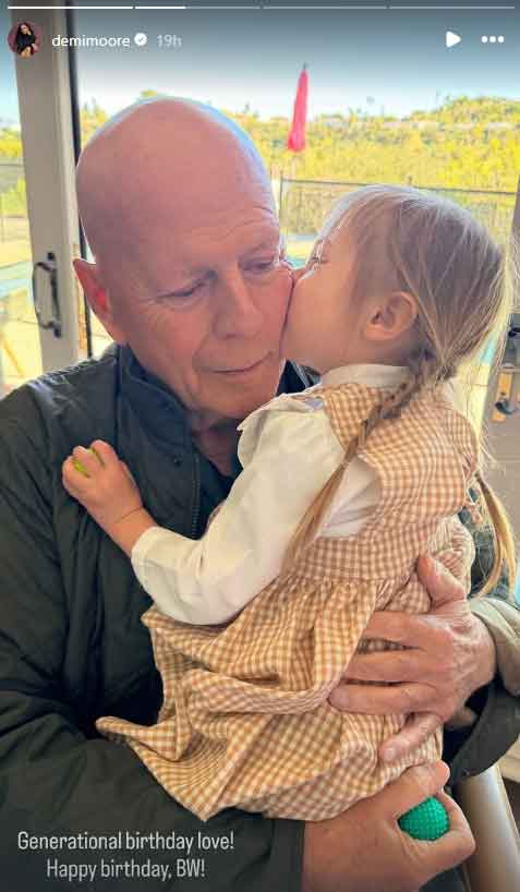 Demi Moore shares heartfelt tribute to ex-husband Bruce Willis as his dementia continues to progress