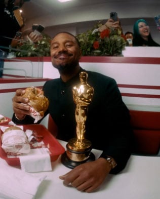Michael B Jordan celebrates Oscar win with unexpected burger run
