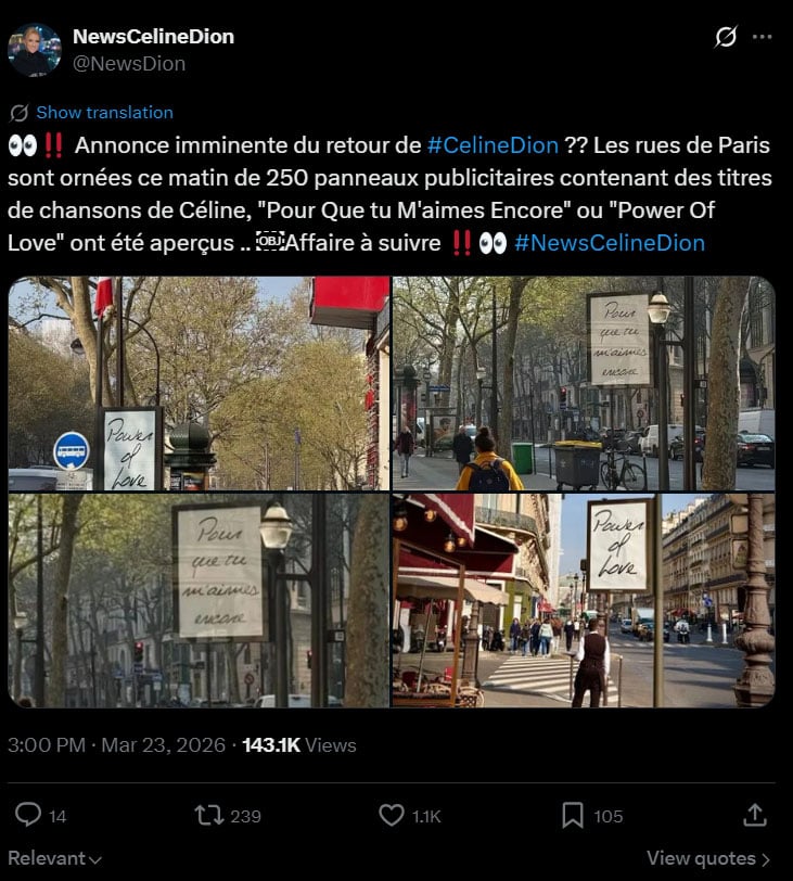 Céline Dion plans comeback to Paris stage after years of battling rare illness