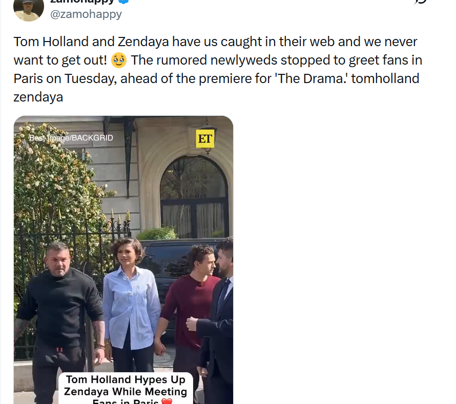 Zendaya promotes The Drama with Tom Holland by her side