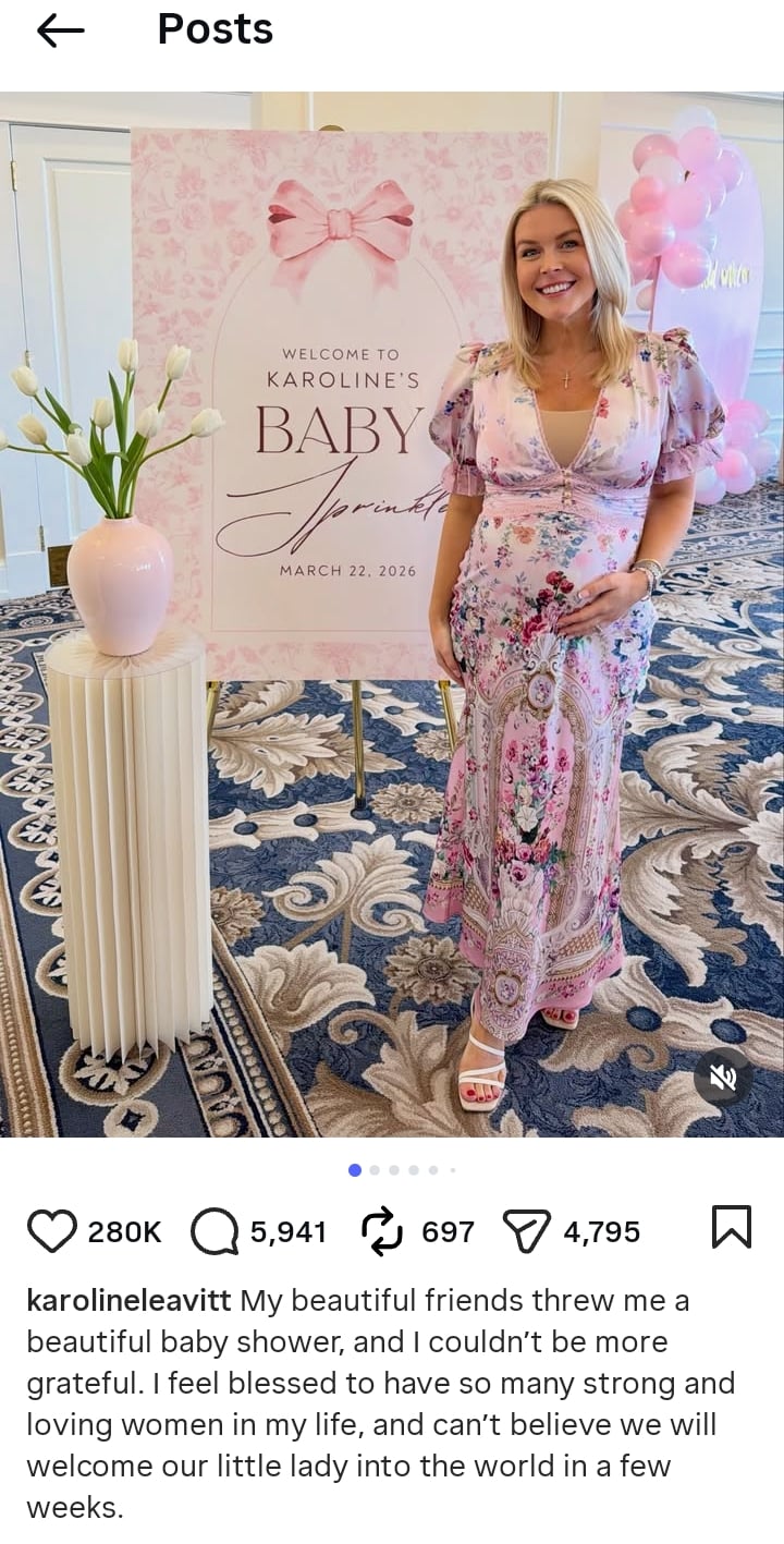 Karoline Leavitt will give birth to baby girl