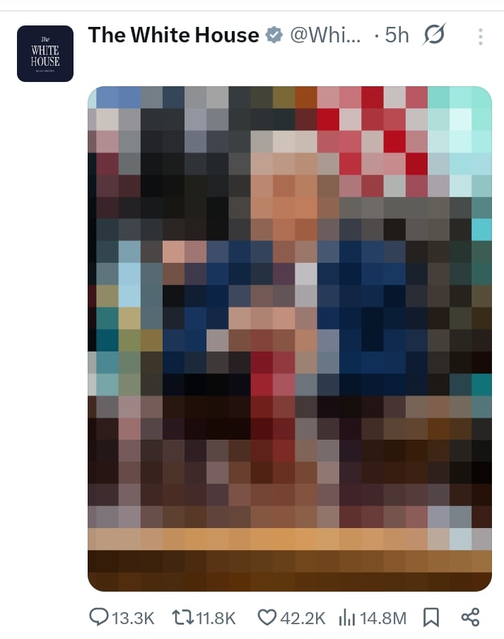 What does White House blurred photo mean?