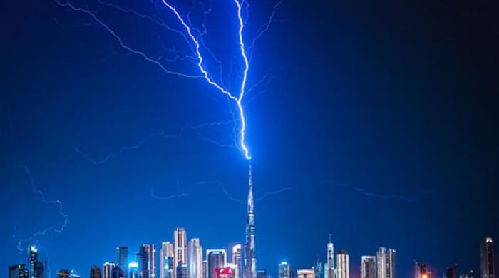 Intense lightning and thunderstorms light up UAE skies amid heavy rainfall