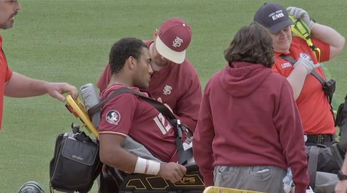 Myles Bailey stretchered off after leg injury in Florida State game against Duke