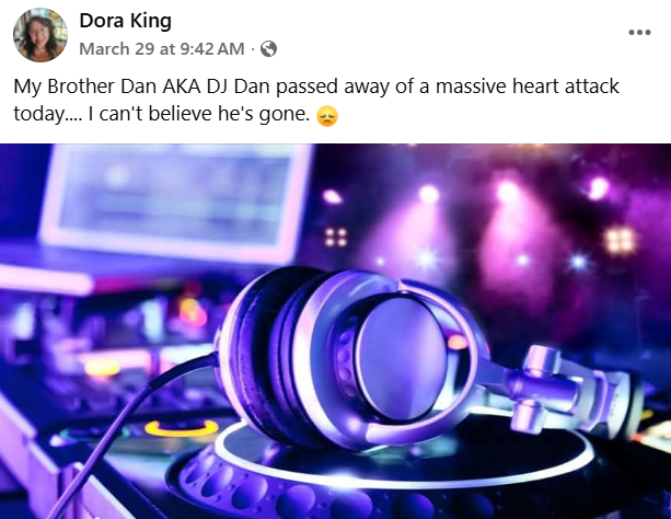 Sister reveals DJ Dans cause of death