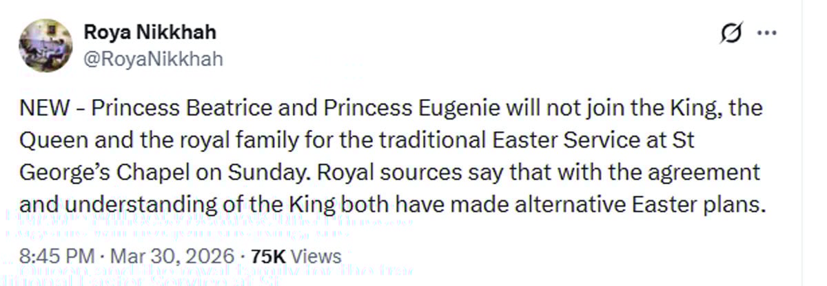 King Charles finally reaches an agreement with Princess Eugenie, Beatrice
