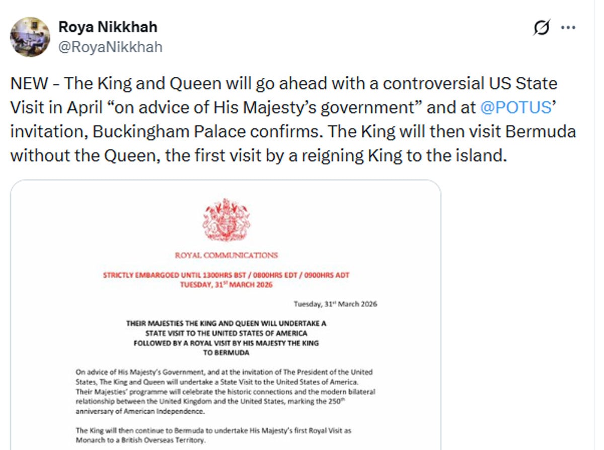 Buckingham Palace confirms King Charles US visit after Prince Harrys olive branch