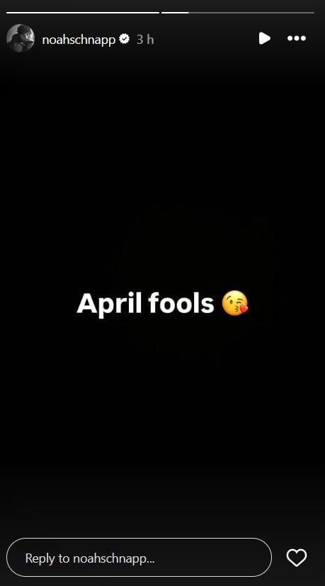 Noah Schnapp covers up relationship mystery with ‘April fools’ prank