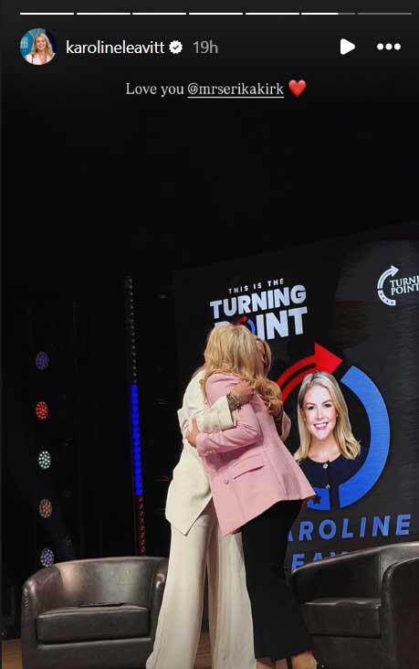 Karoline Leavitt joins Erika Kirk at Washington event