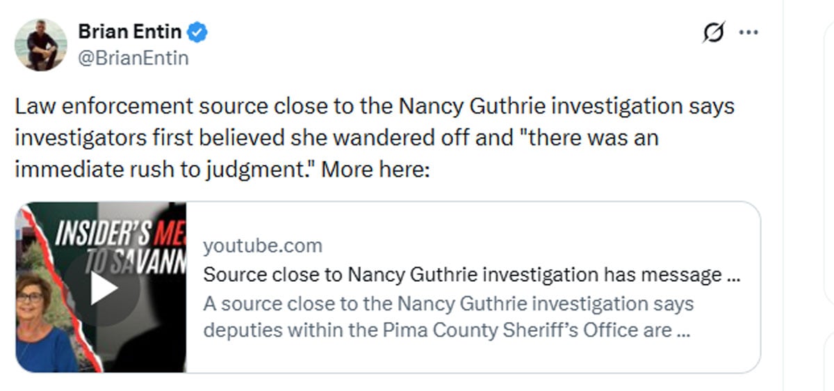 Savannah Guthrie receives secret message as search for Nancy continues