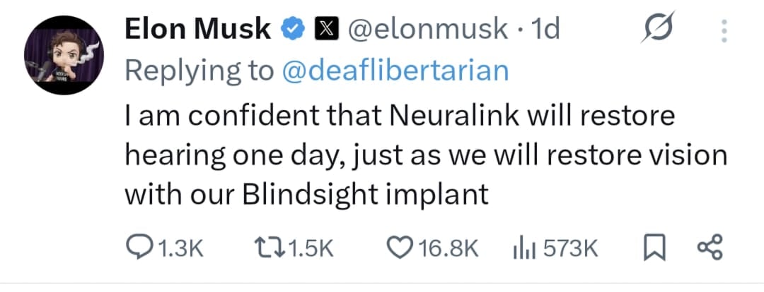 Elon Musk highlights Neuralink’s potential for restoring vision and hearing