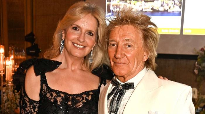 Penny Lancaster pokes fun at time with Rod Stewart