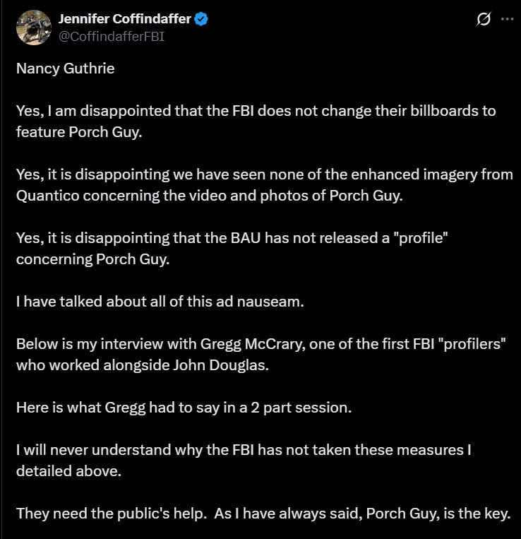 Nancy Guthrie mystery sparks tough questions for FBI