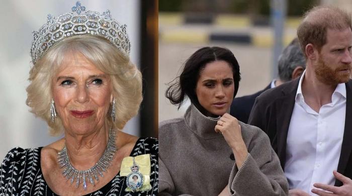 Prince Harry caught between Queen Camilla and Meghan Markle