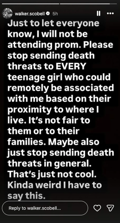 ‘Percy Jackson’ star Walker Scobell discusses ‘death threats’ as he backs off ‘prom’