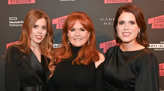 Princess Eugenie, Beatrice supporting Sarah Ferguson from a distance