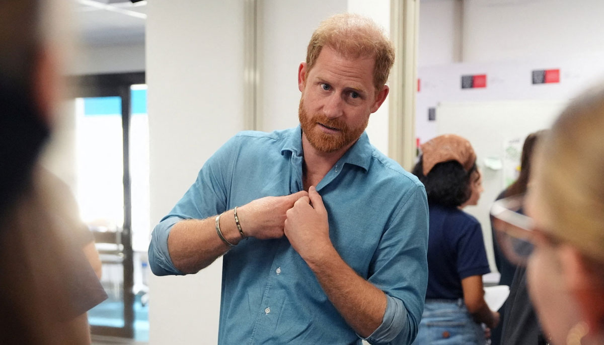 Prince Harry  at Swinburne University of Technology in Hawthorn, Melbourne, Victoria, Australia, April 16, 2026. Jonathan Brady/Pool via