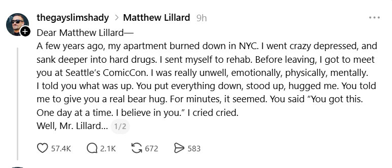Matthew Lillard saves his fans life: I went crazy