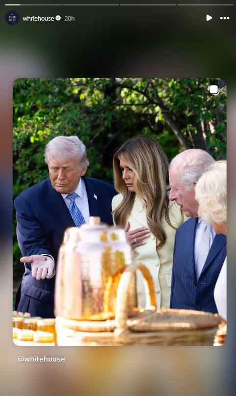 Melania Trump looks startled in White House photo with King Charles and Queen Camilla