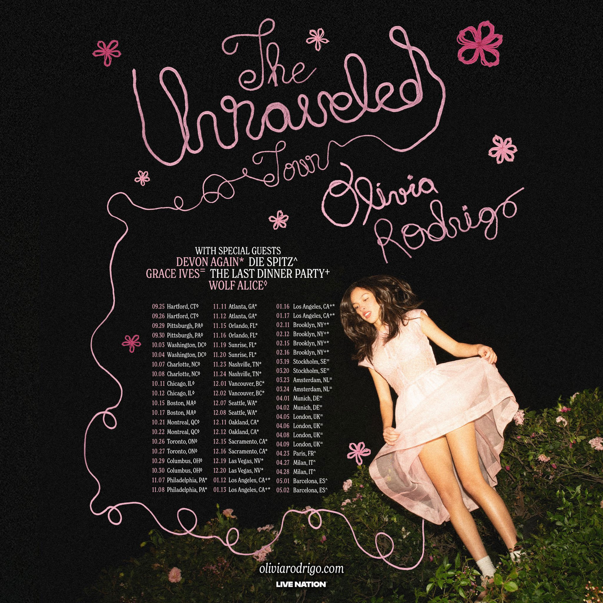 Olivia Rodrigo announces The Unraveled Tour and heres when it will begin
