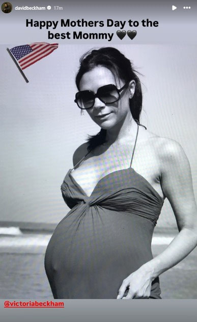 David Beckham shares unseen baby bump snap of Victoria on Mothers Day