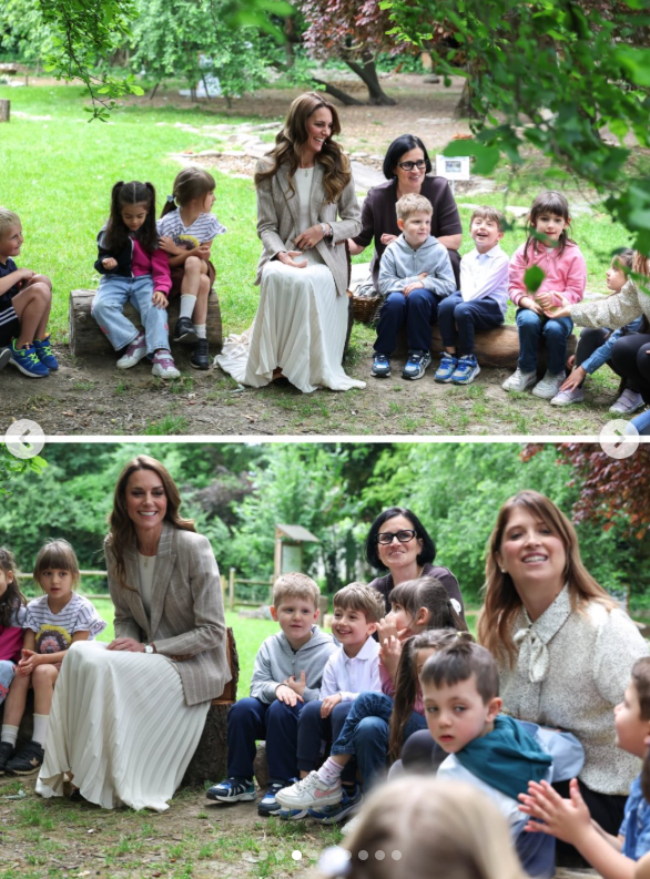 Kate Middleton joins children outdoors in new photos