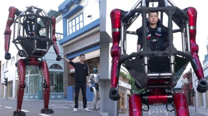 China launches world’s first transforming robot with pilot cockpit
