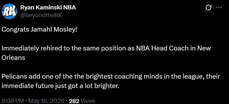 Jamahl Mosley joins New Orleans Pelicans but NBA fans are divided
