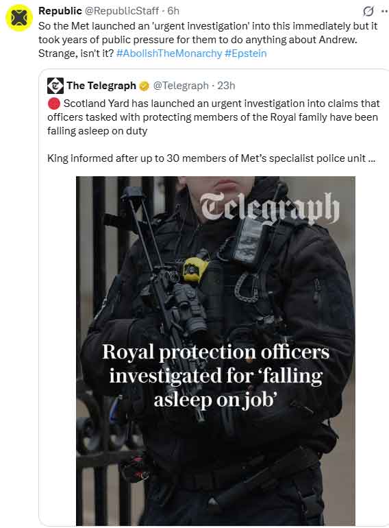 Police criticised for informing King Charles about investigation into sleeping guards
