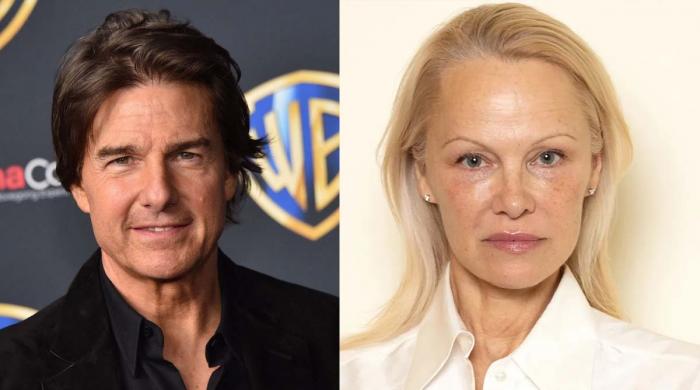 Tom Cruise making a move on Pamela Anderson?