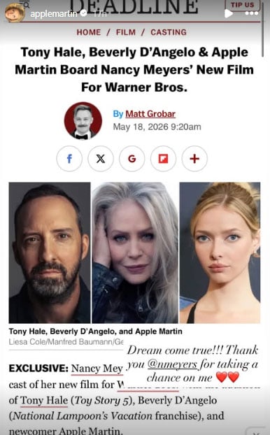 Gwyneth Paltrow’s daughter Apple Martin lands major movie role