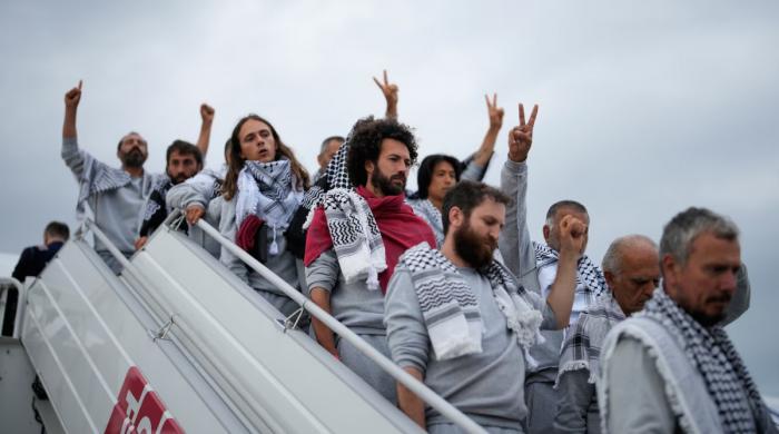 Gaza aid flotilla activists allege abuse in Israeli custody after raids