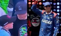 Kyle Larson's son melts hearts with kind gesture toward Kyle Busch's son