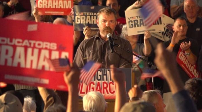 Graham Platner joins Bernie Sanders ‘Fighting Oligarchy’ tour in Maine, urges ‘political revolution’