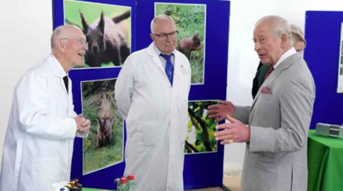 King Charles meets scientists in Yorkshire