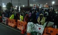 Protesters block ICE vehicles outside New Jersey detention centre amid hunger strike