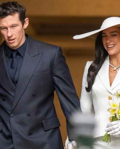 Dua Lipa shares first photo after wedding to Callum Turner