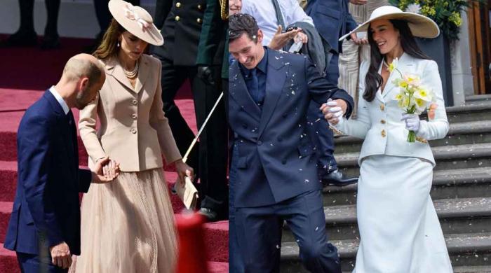 Dua Lipa's wedding outfit draws comparisons to Kate Middleton style