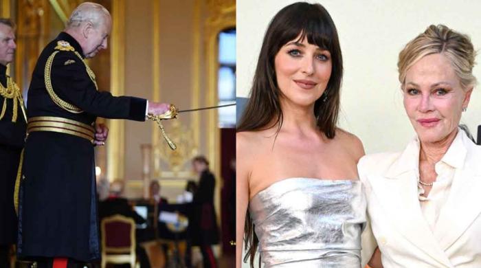 Dakota Johnson's mother reacts as King Charles honours Idris Elba